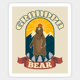 Grandpa Bear Grandpa Shirt Vintage Grandpa Gift Grandfather Gift Grandfather Birthday Father's Day Gift Shirt Gift For Granddad Papa Bear Sticker